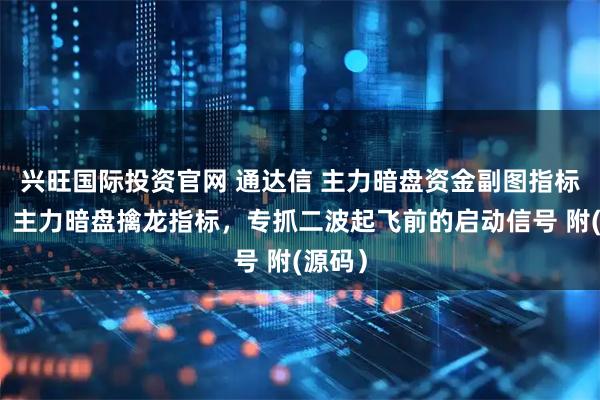 兴旺国际投资官网 通达信 主力暗盘资金副图指标详解：主力暗盘擒龙指标，专抓二波起飞前的启动信号 附(源码）