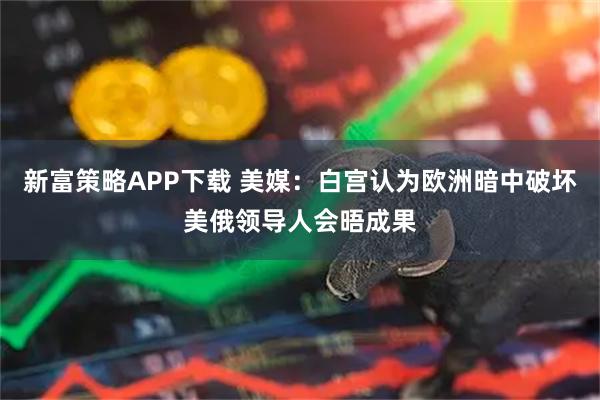 新富策略APP下载 美媒：白宫认为欧洲暗中破坏美俄领导人会晤成果